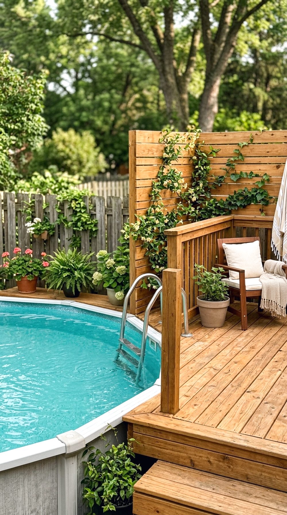 Raised Deck With Privacy Screen
