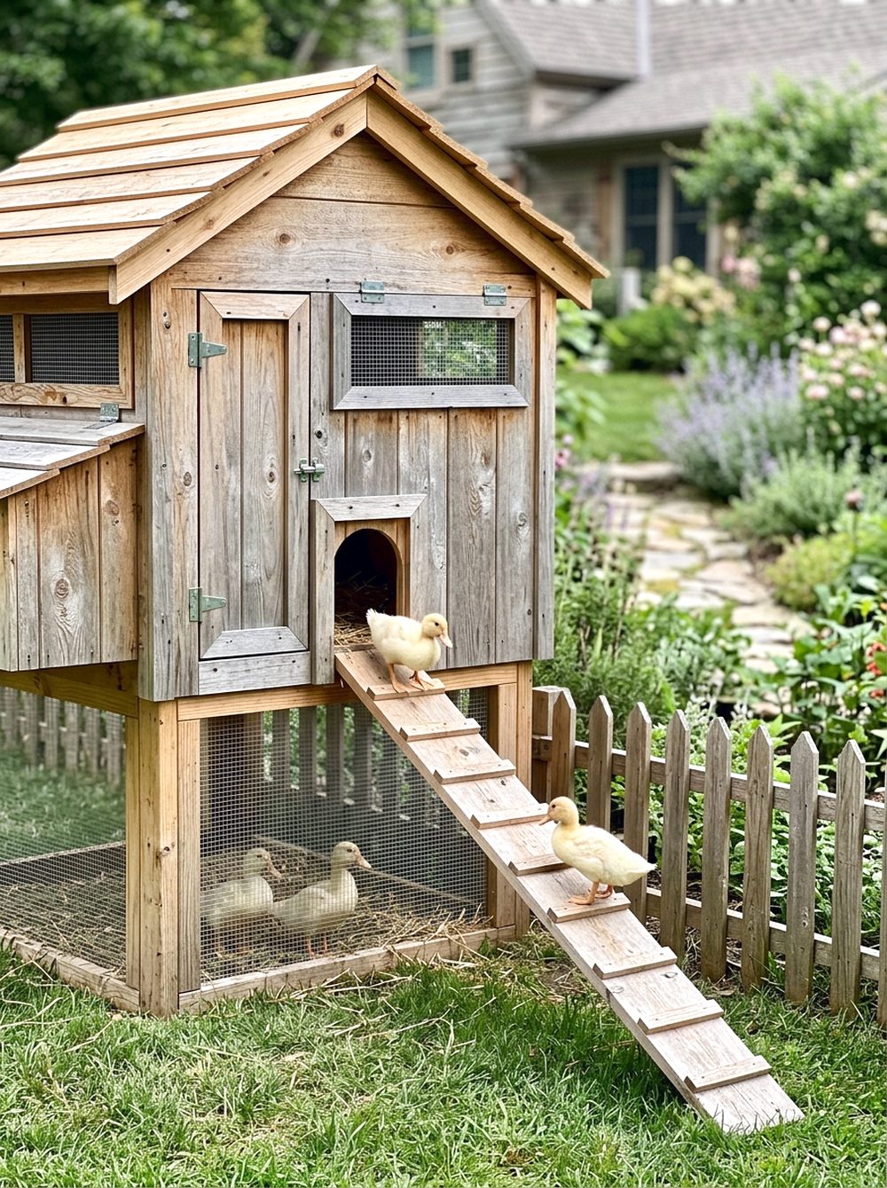 Raised Duck Coop with Ramp