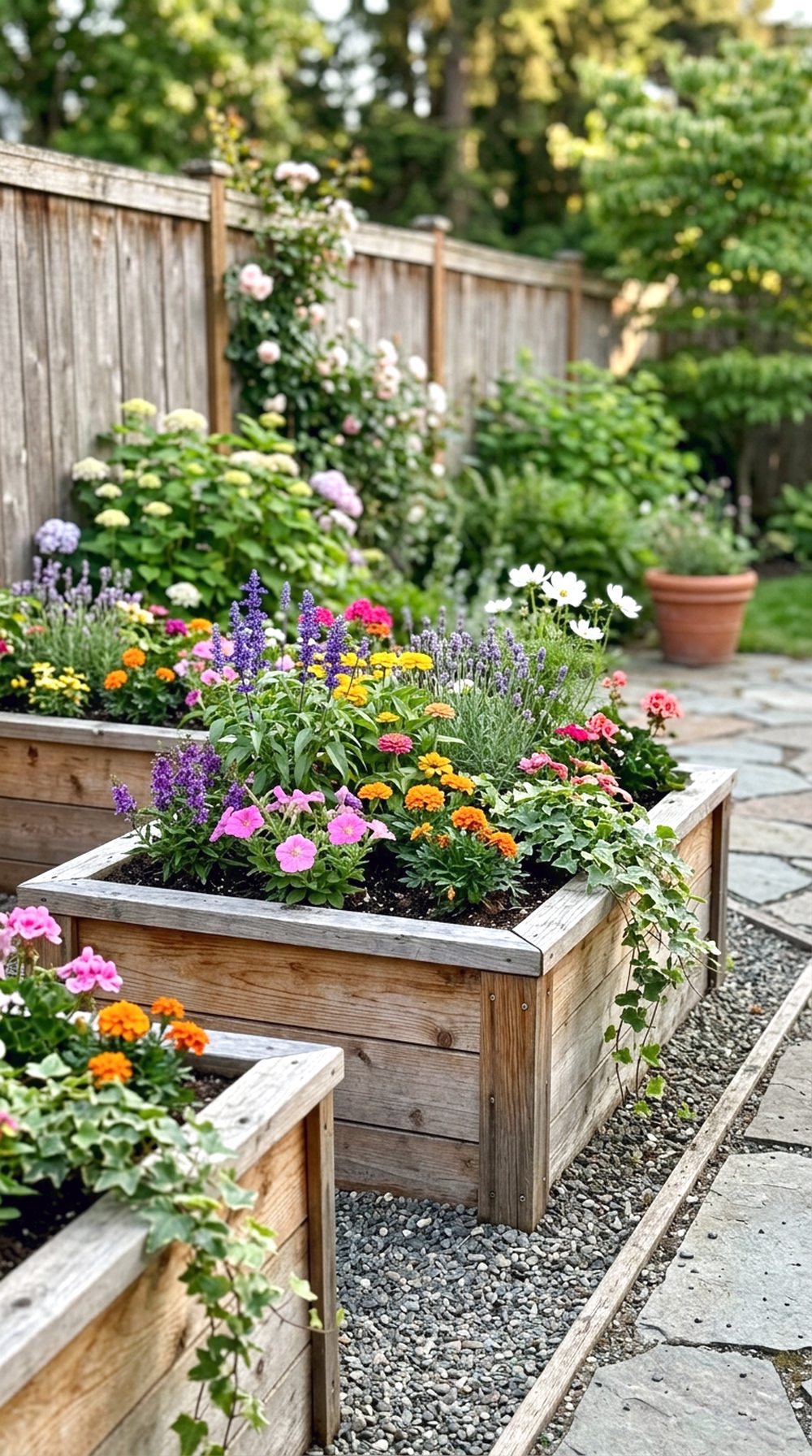Raised Flower Garden Boxes