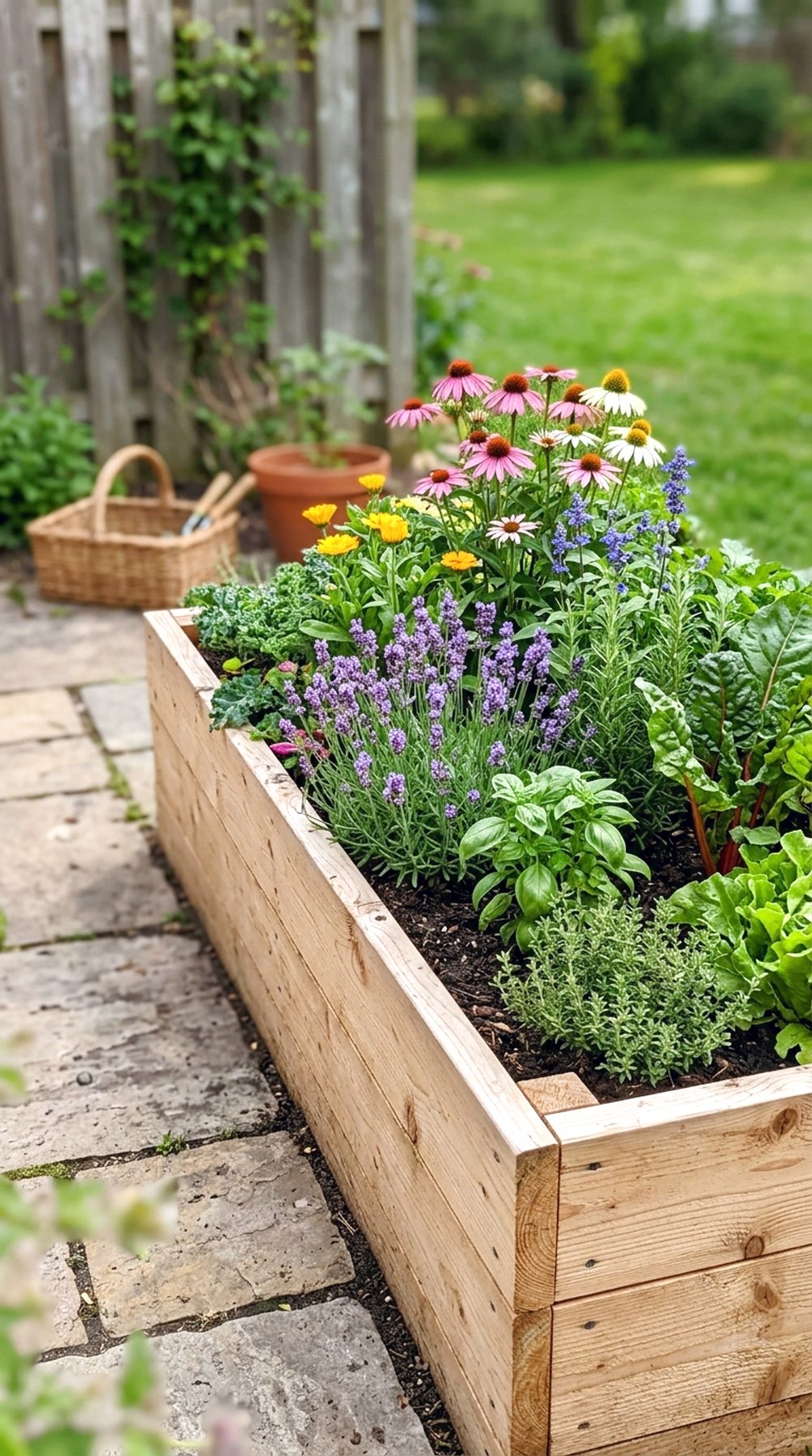 Raised Garden Bed Patio Edge