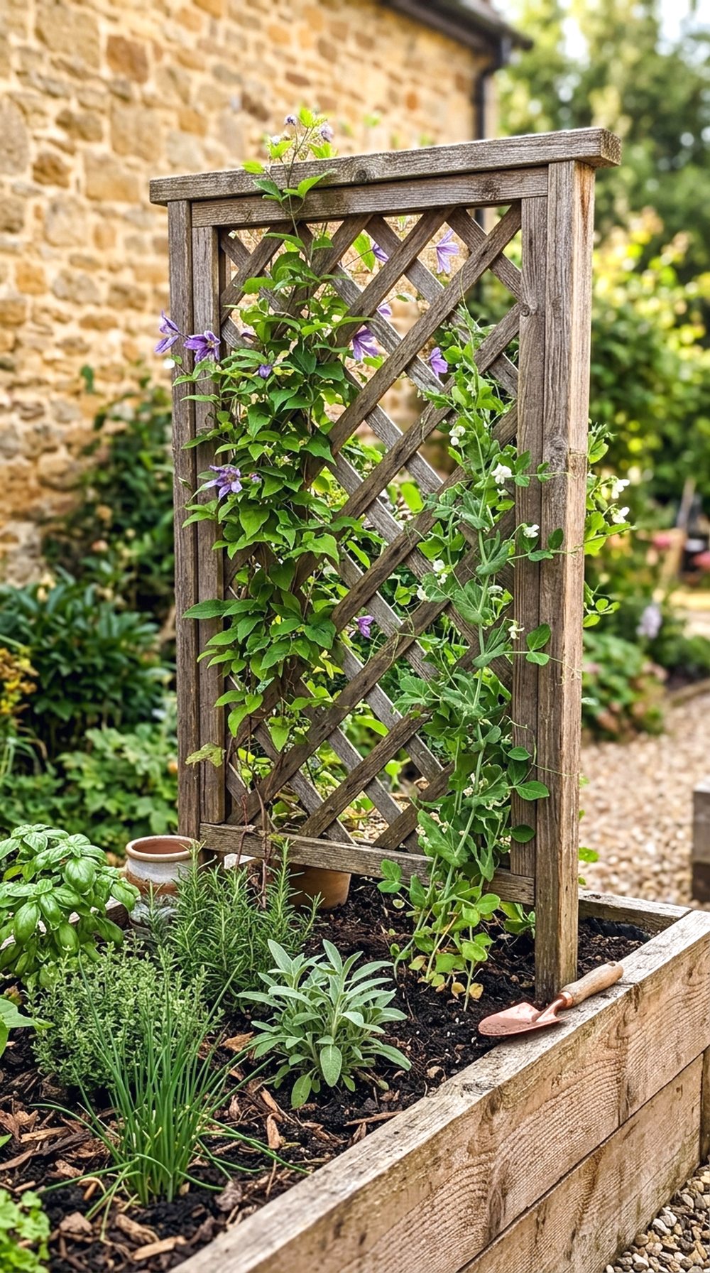 Raised Garden Bed with Trellis