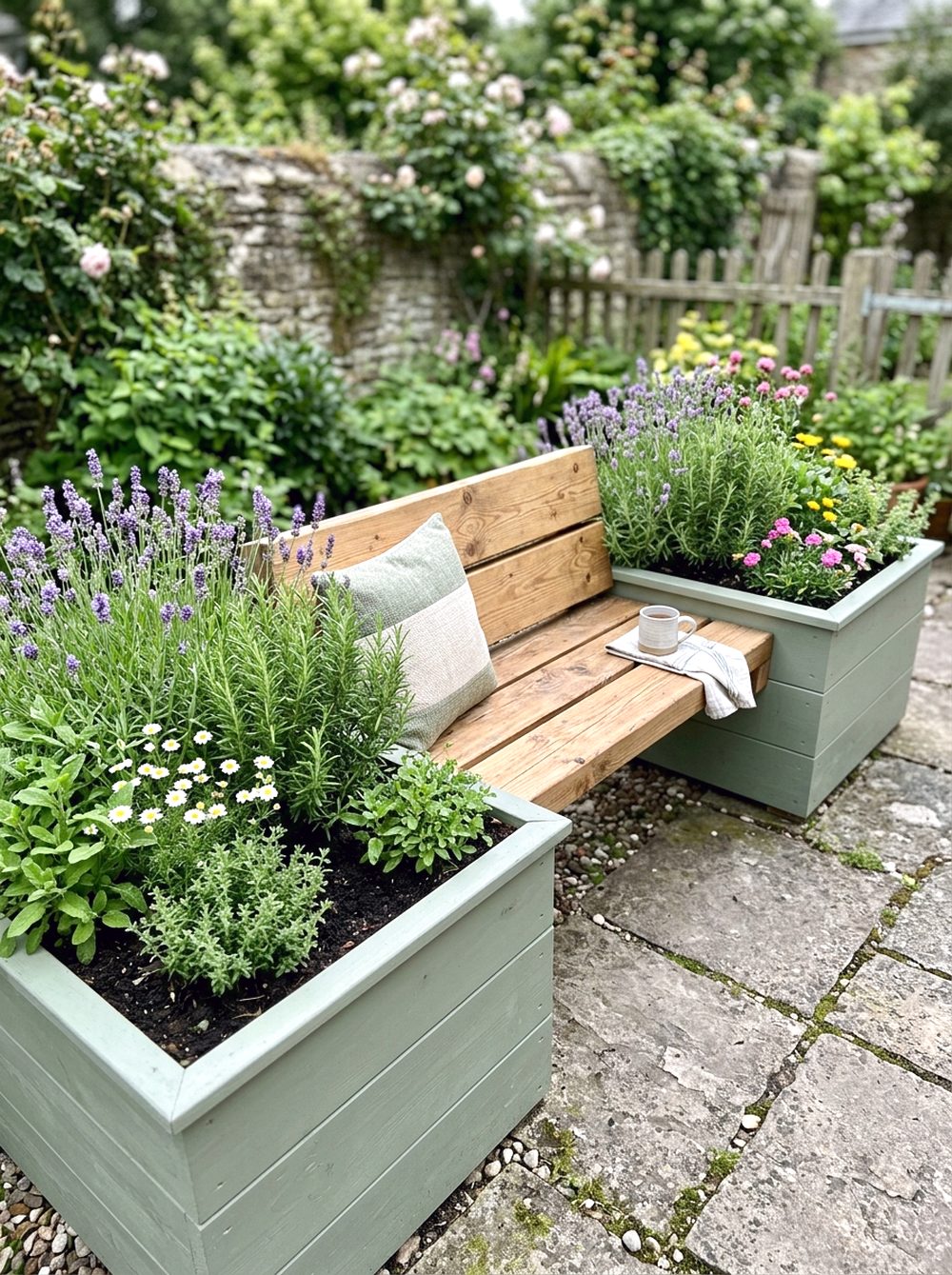 Raised Planter Bench