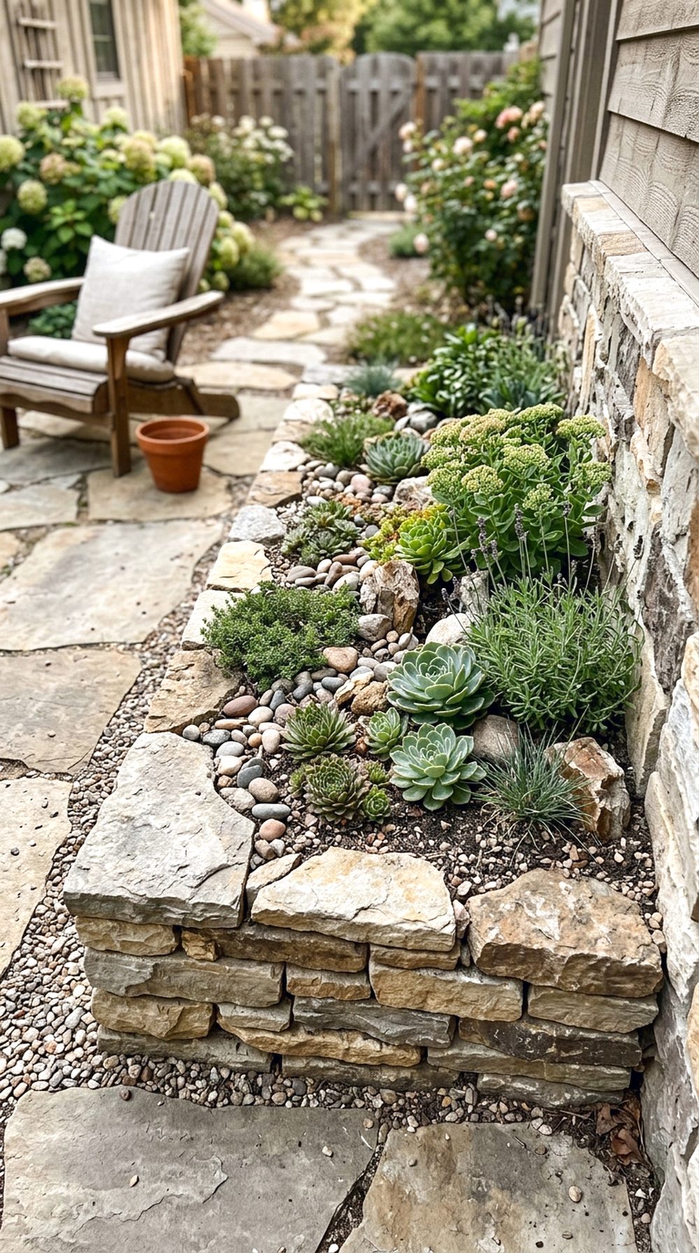 Raised Rock Garden Bed