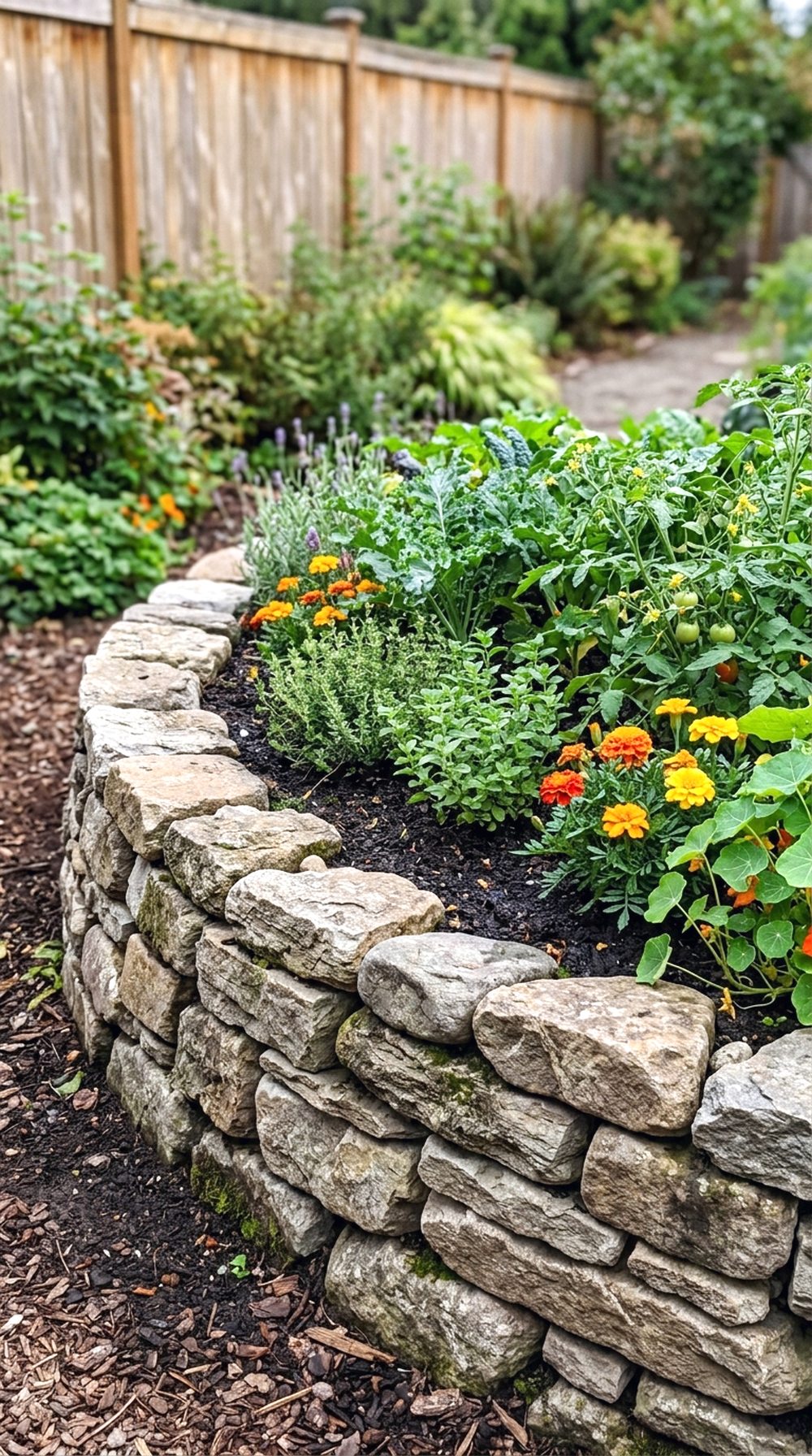 Raised Stone Border