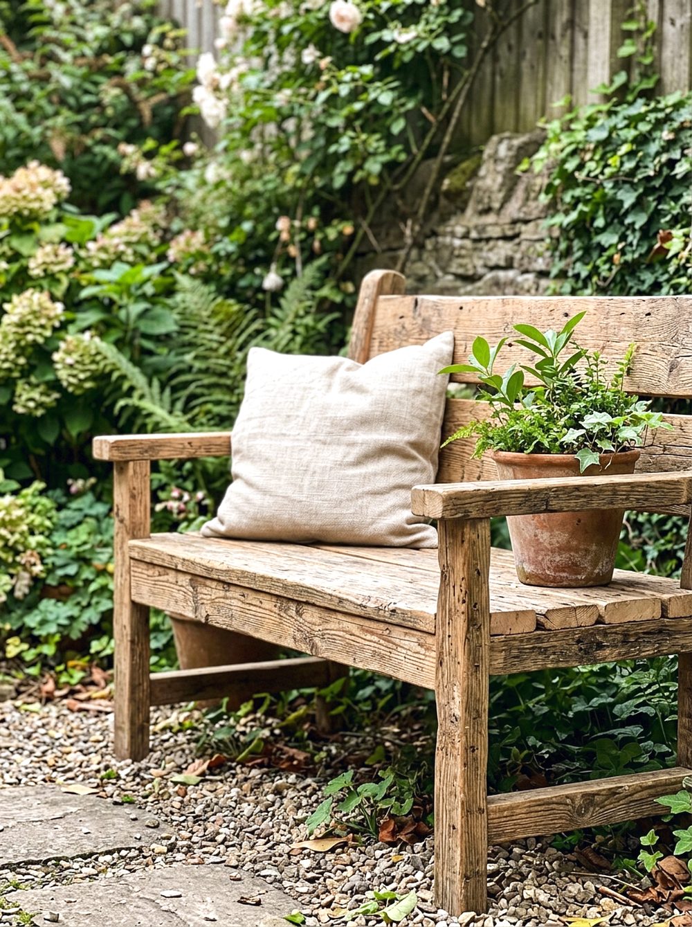 Reclaimed Wood Garden Bench