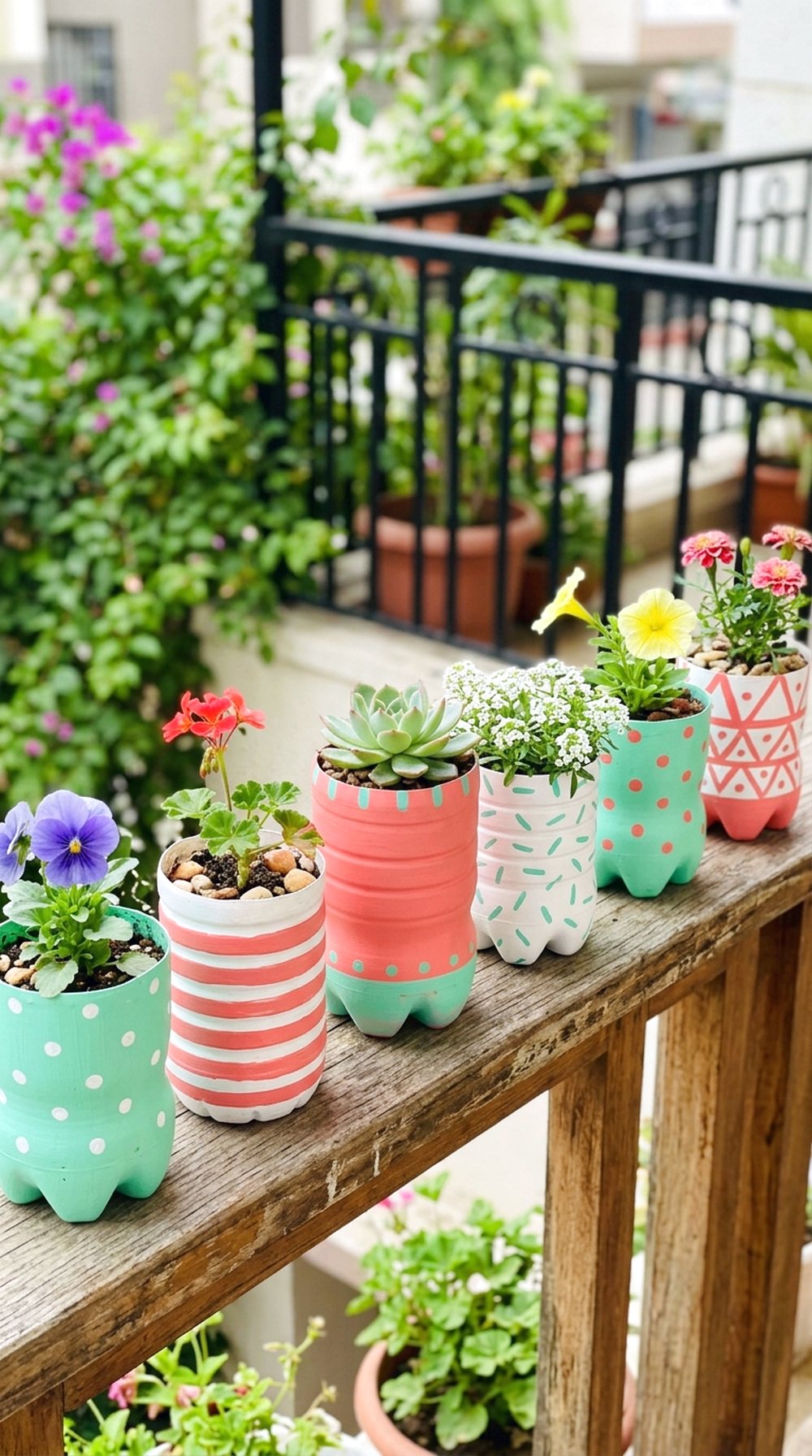 Recycled Bottle Planters