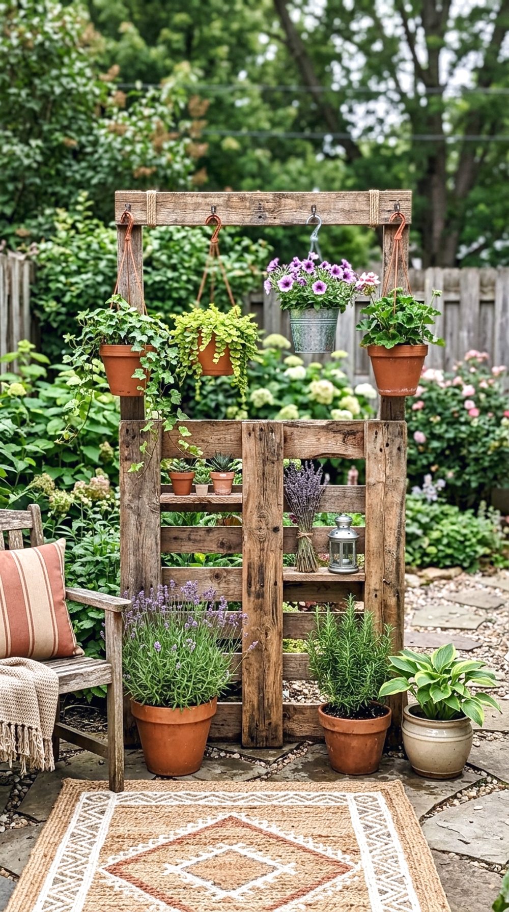 Recycled Pallet Privacy Screen