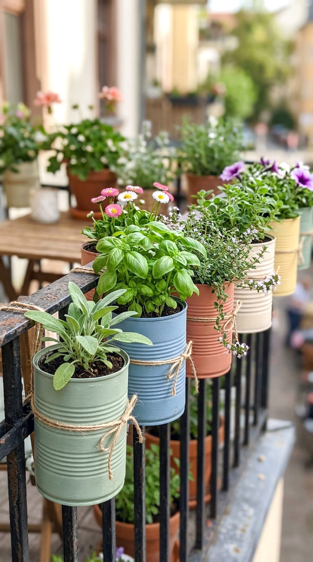 Recycled Tin Can Planters