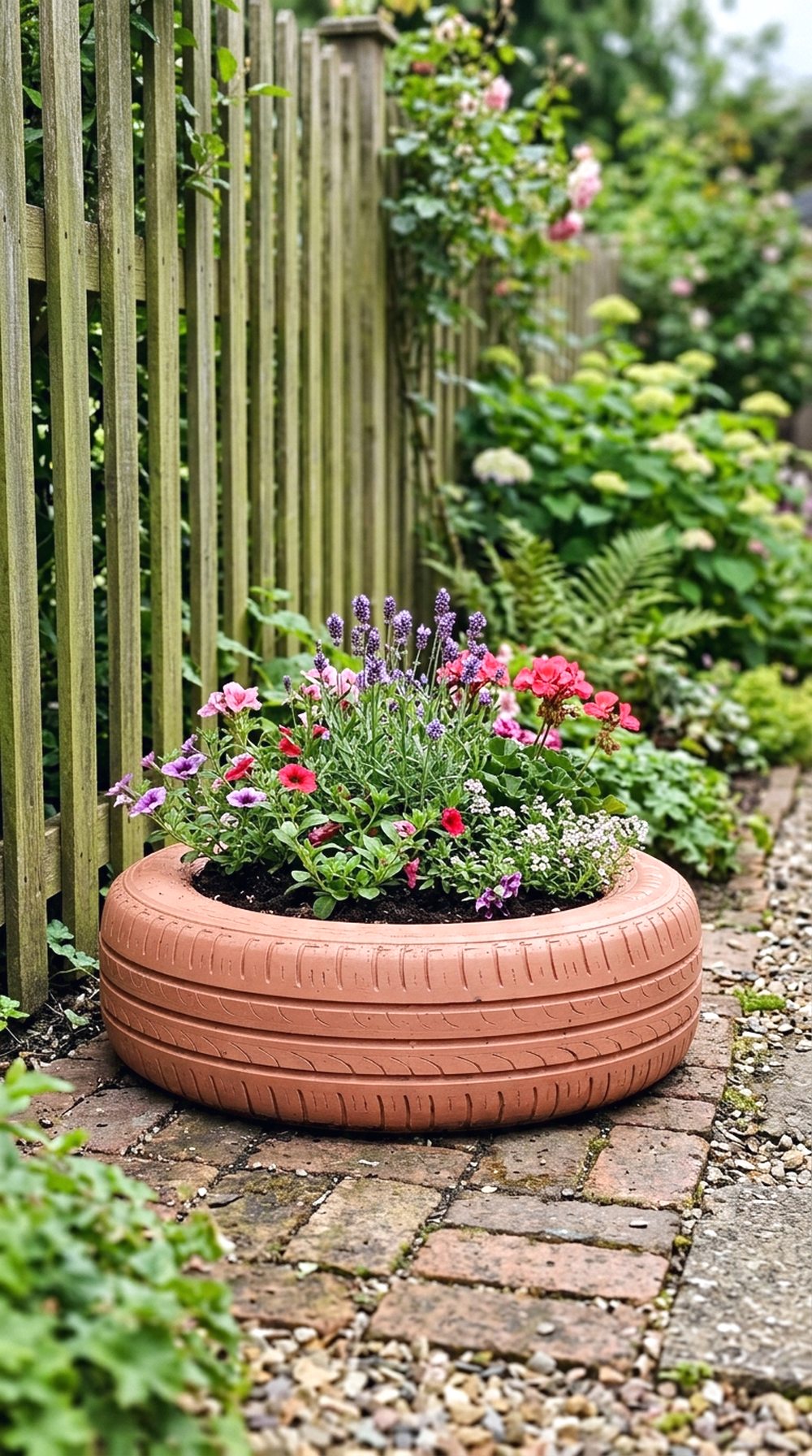 Recycled Tire Planter
