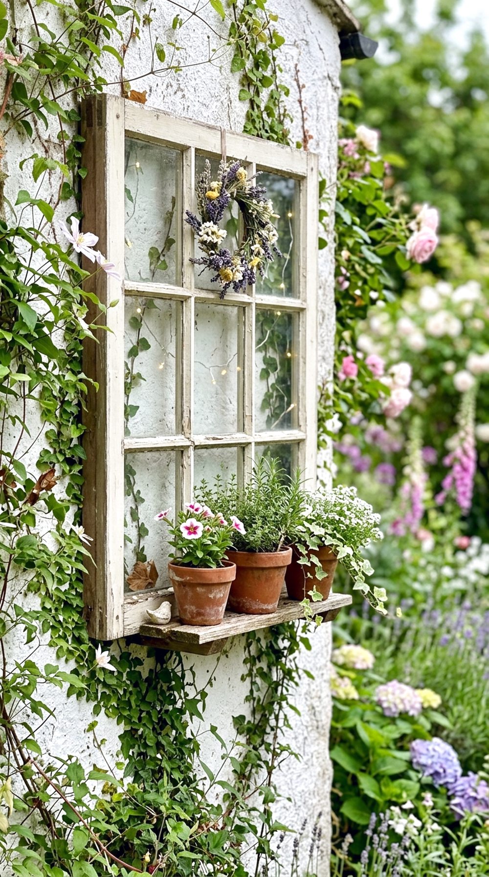 Recycled Window Frame Decor