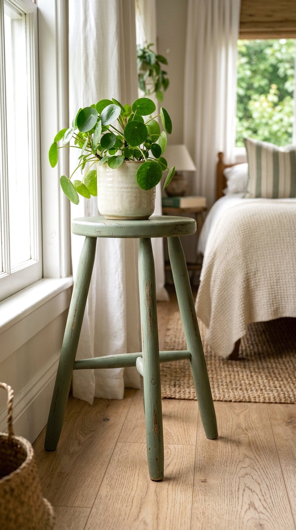 Refinished Wooden Stool