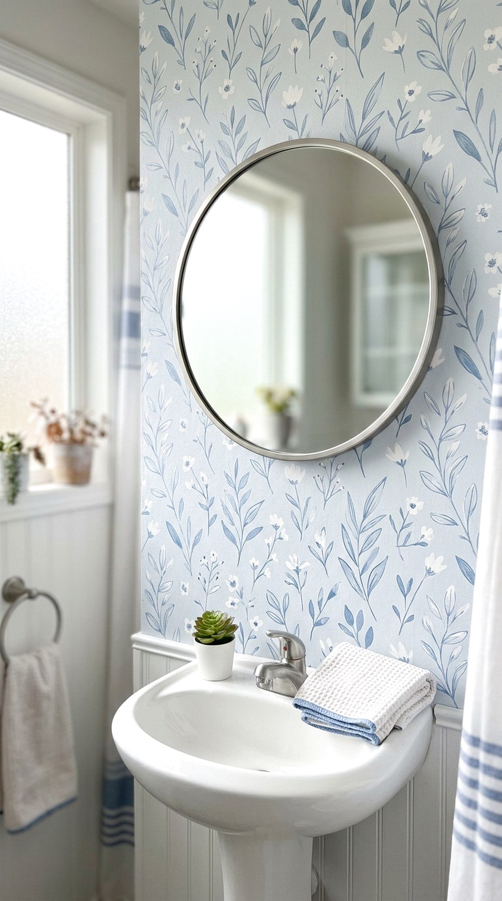 Removable Wallpaper Bathroom Wall