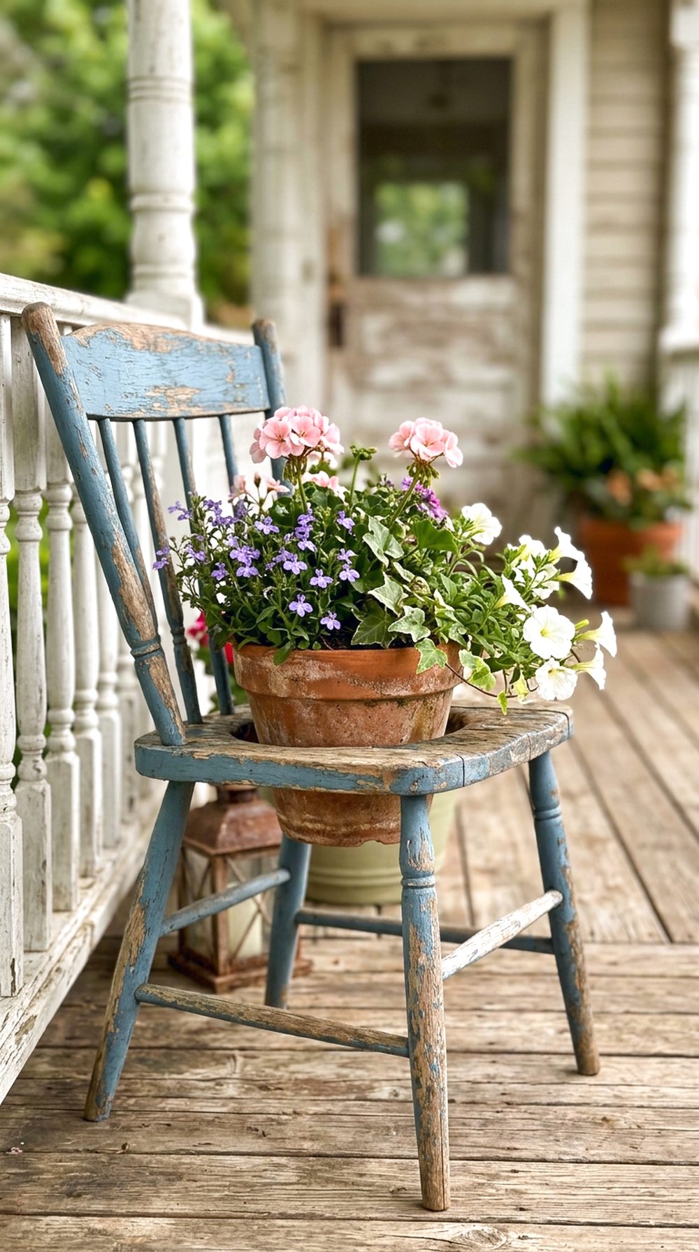 Repurposed Chair Planter