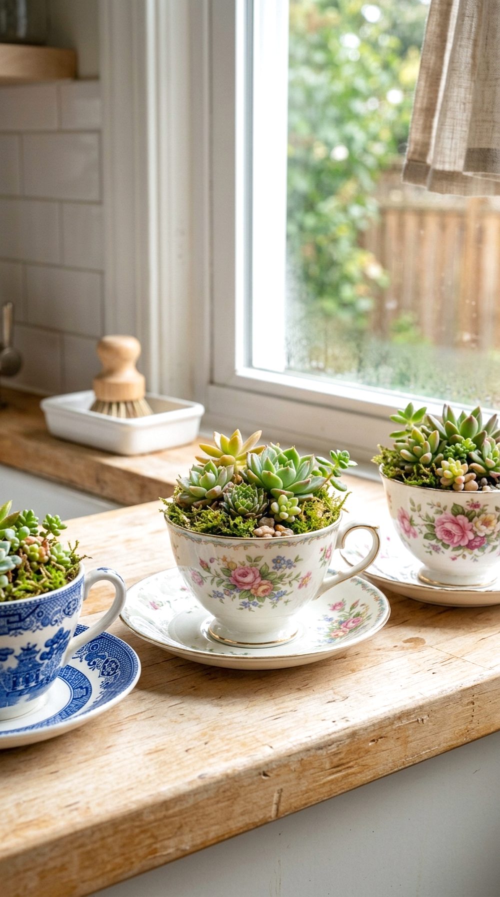 Repurposed Teacup Planters