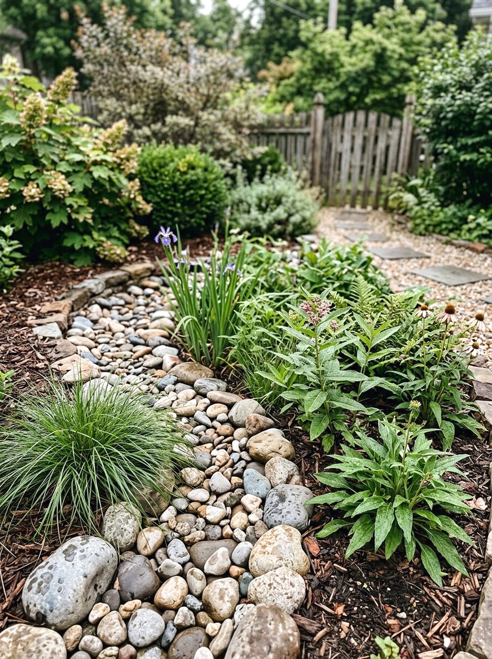 River Rock Rain Garden