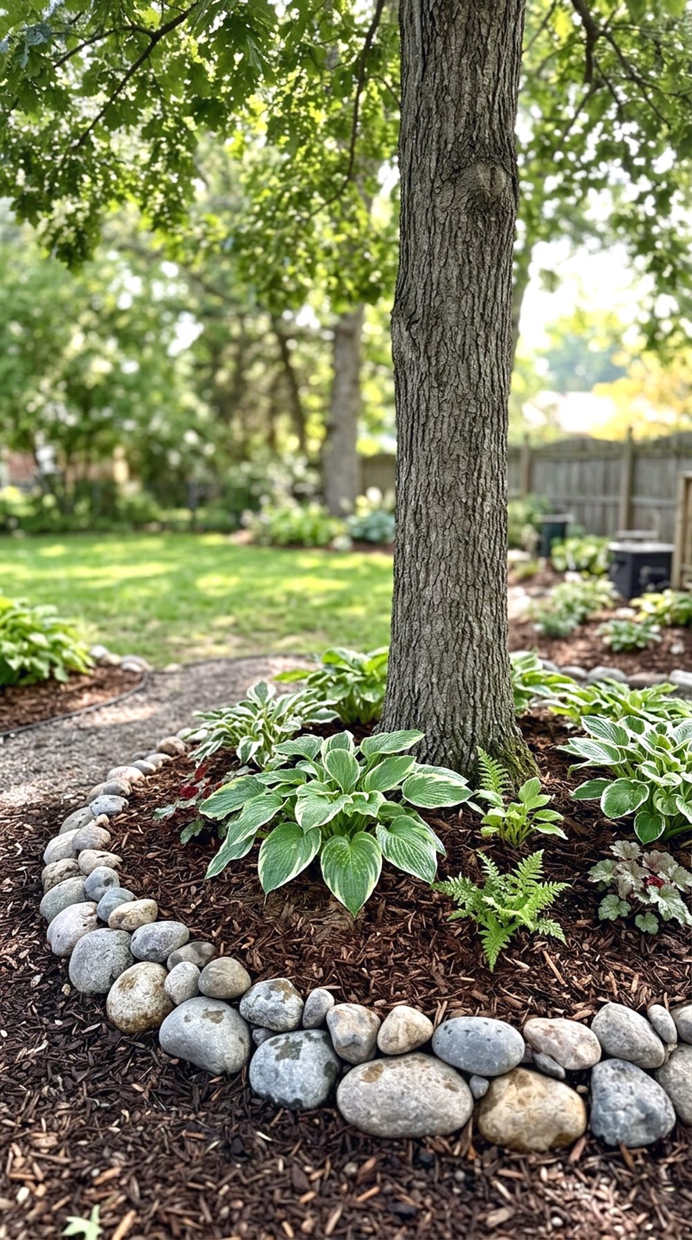 Rock Garden Around a Tree