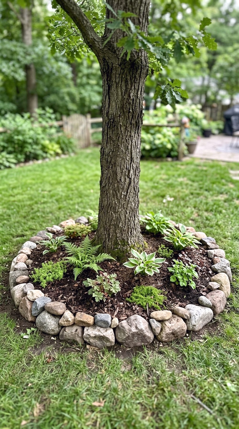 Rock Garden Around a Tree