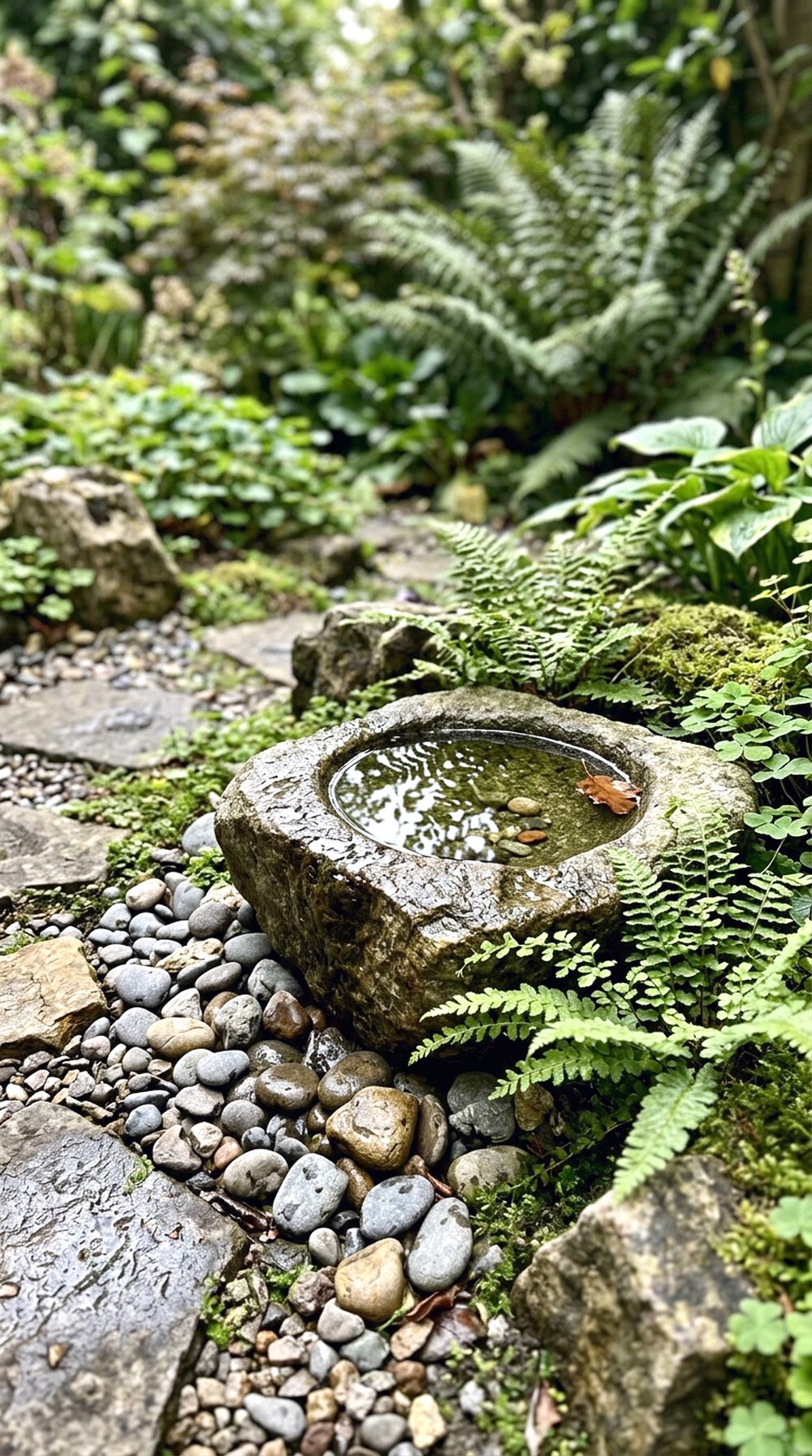 Rock Garden Water Bowl Feature
