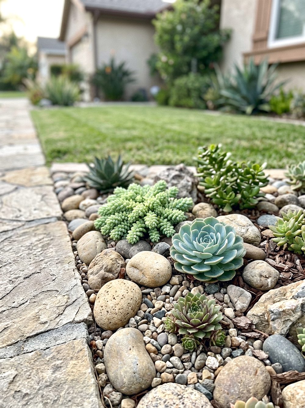 Rock Garden With Succulents