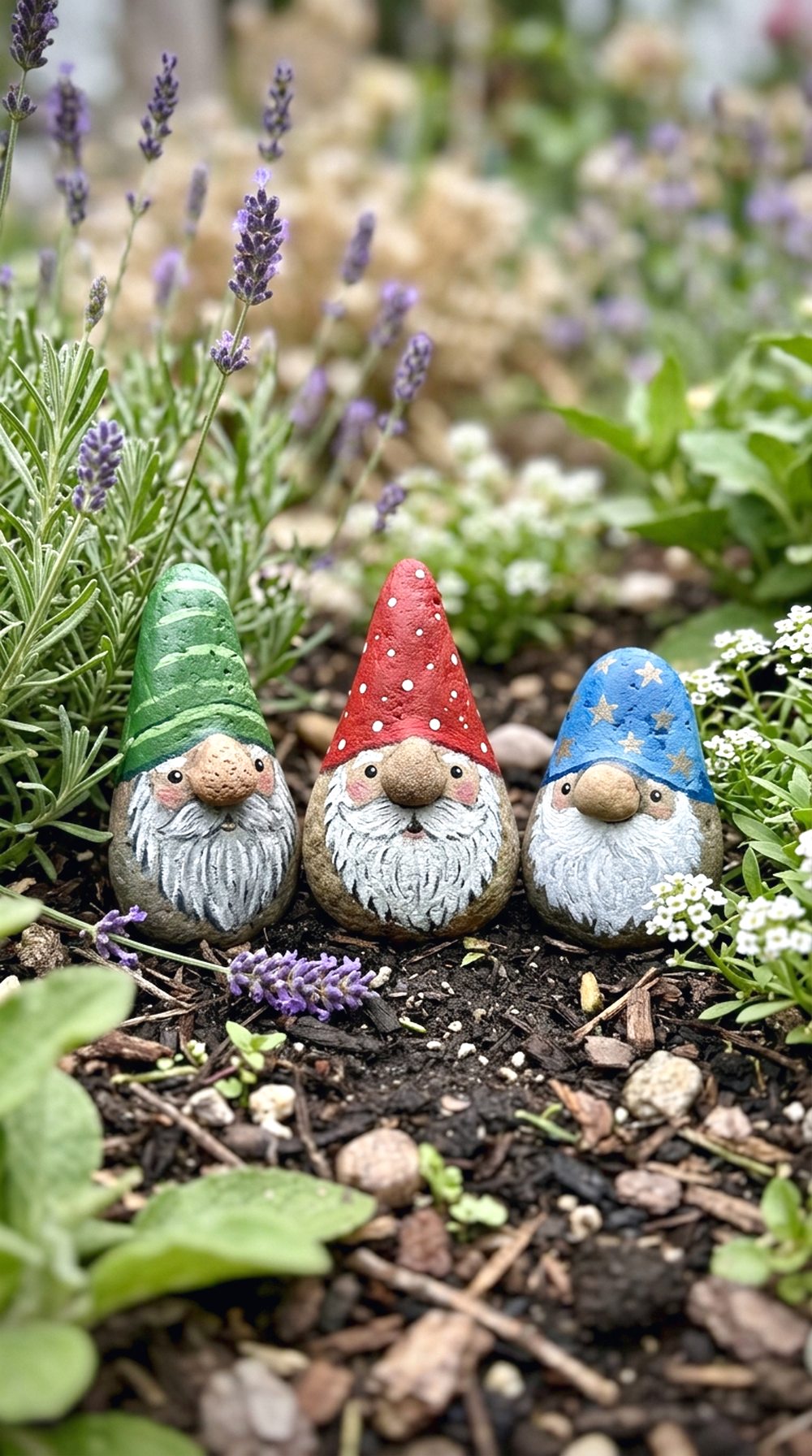 Rock Painted Gnomes