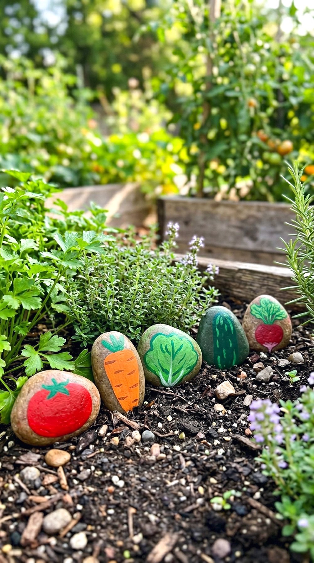 Rock Painting Garden Markers