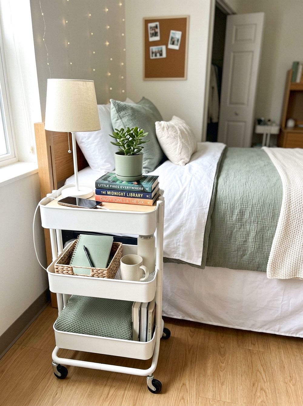 Rolling Bedside Cart