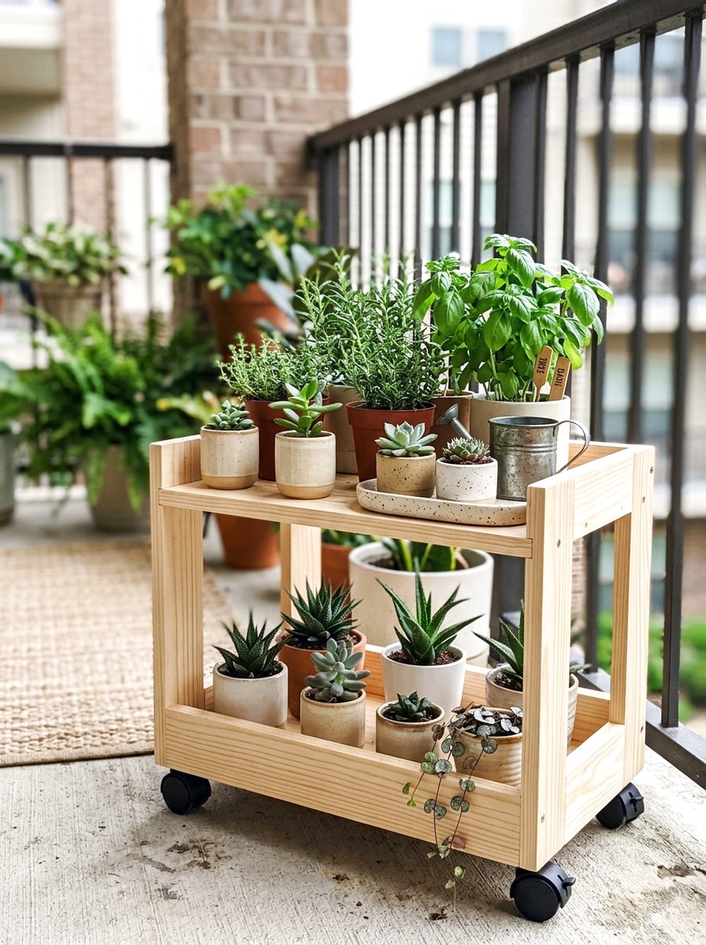 Rolling Plant Cart Garden