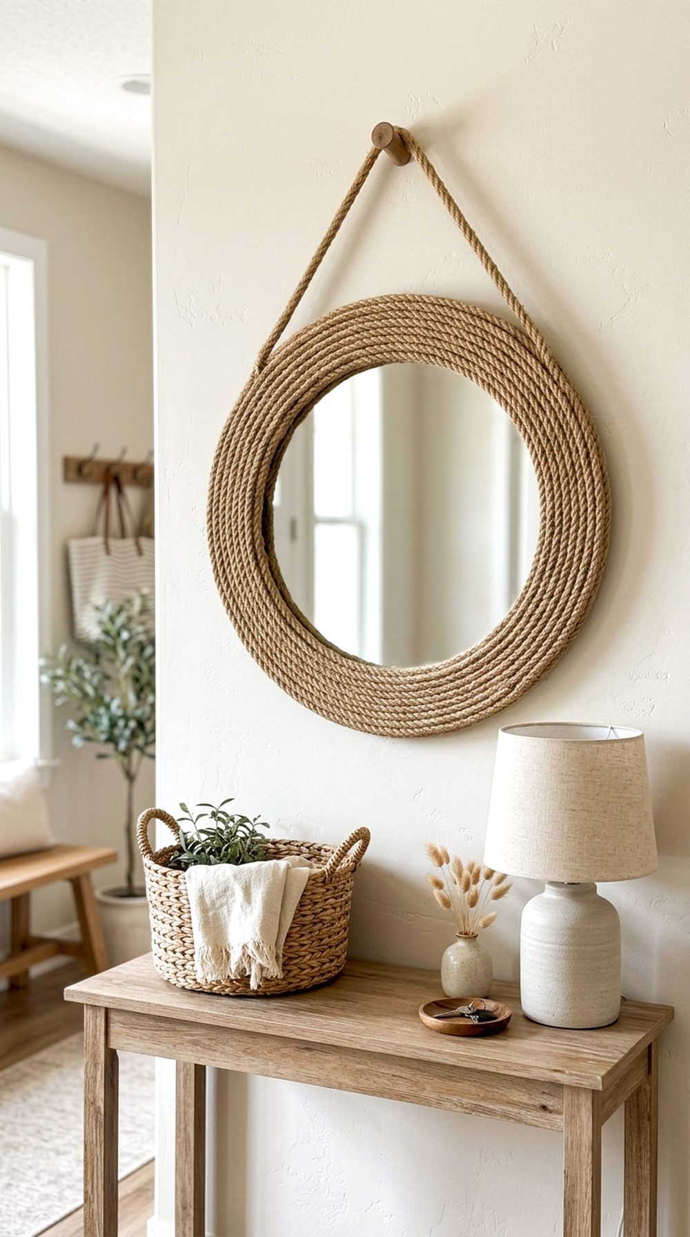 Rope Wrapped Mirror