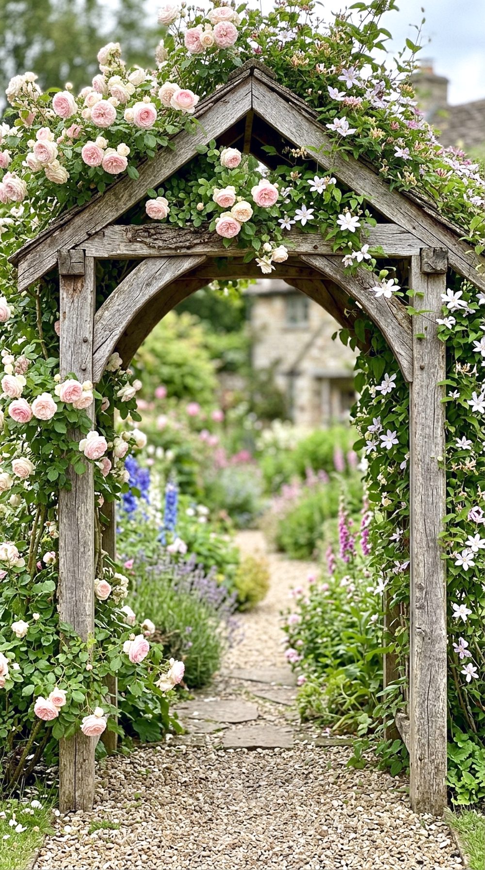 Rose-Covered Garden Arch