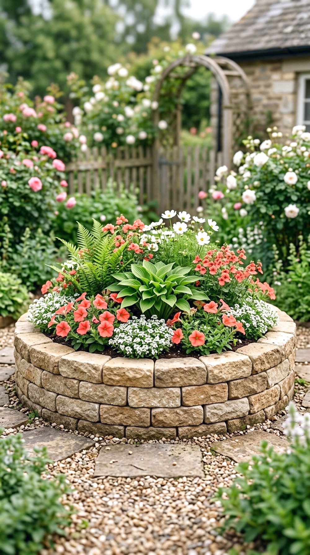 Round Raised Flower Bed
