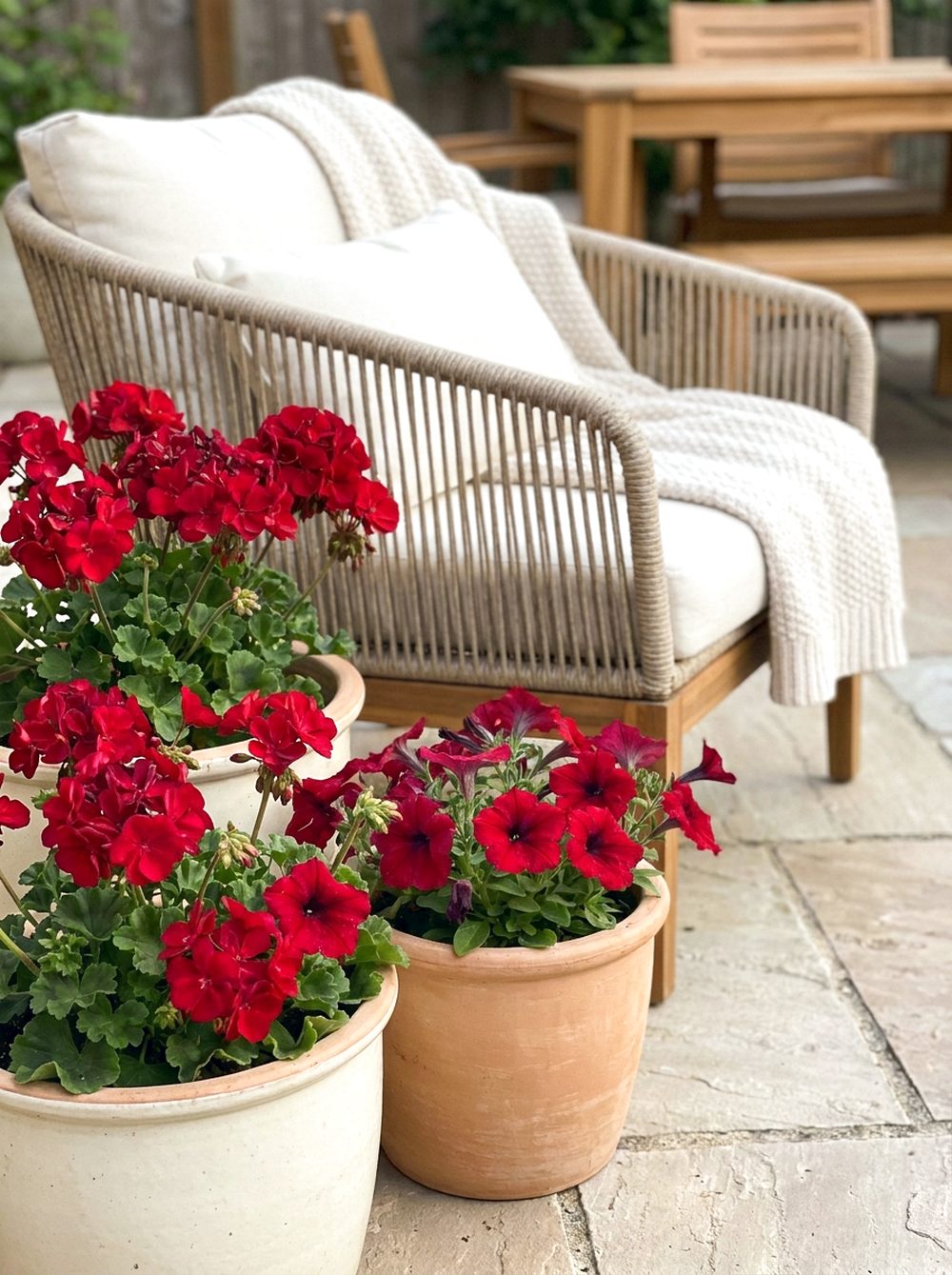 Ruby Red Patio Planters