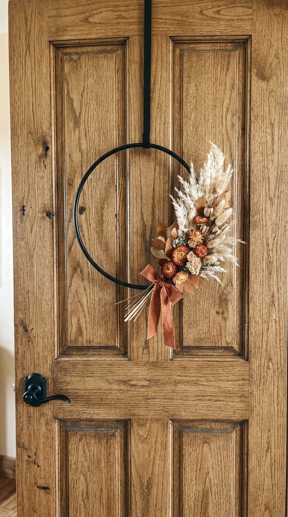 Rustic Black Metal Hoop Wreath