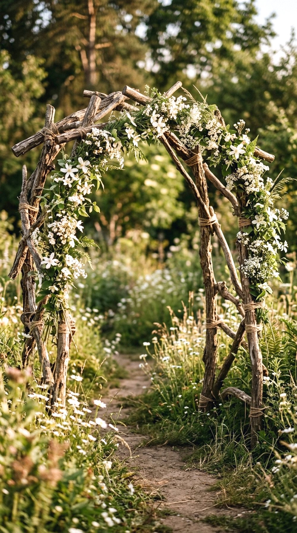 Rustic Branch Garden Arch