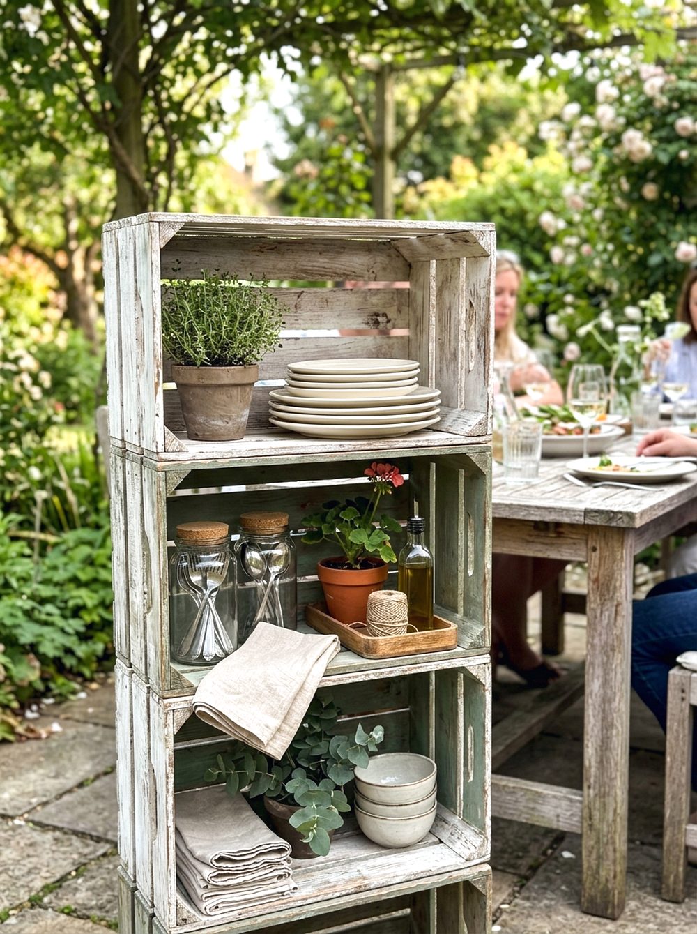 Rustic Crate Side Station