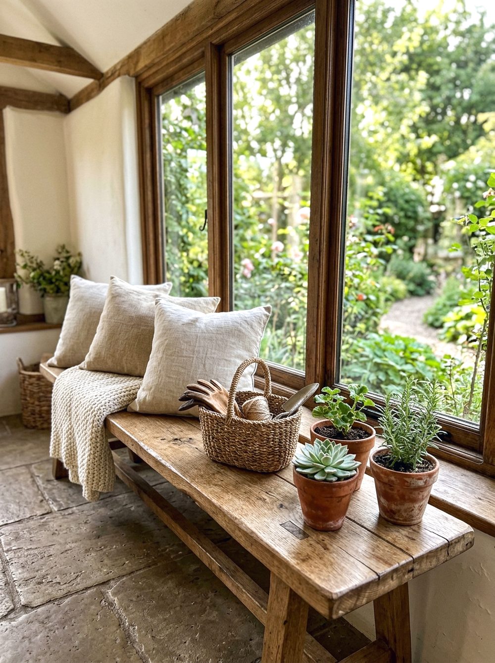 Rustic Garden Room Bench