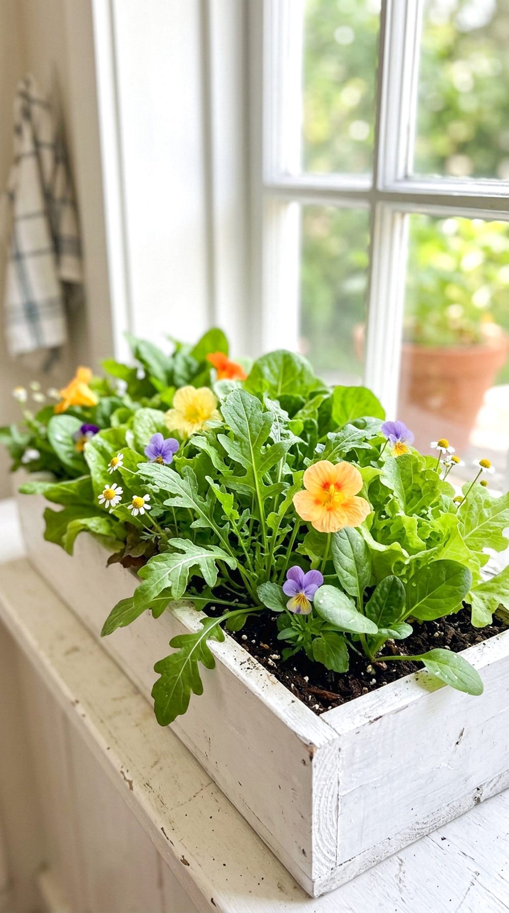 Salad Greens Window Box