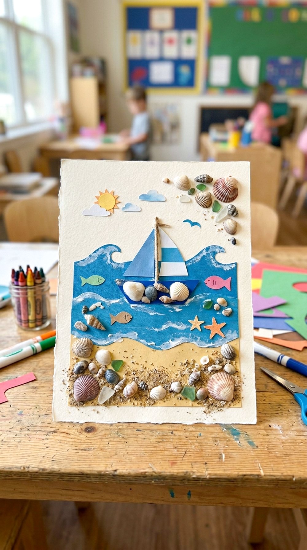 Seashell Collage Art