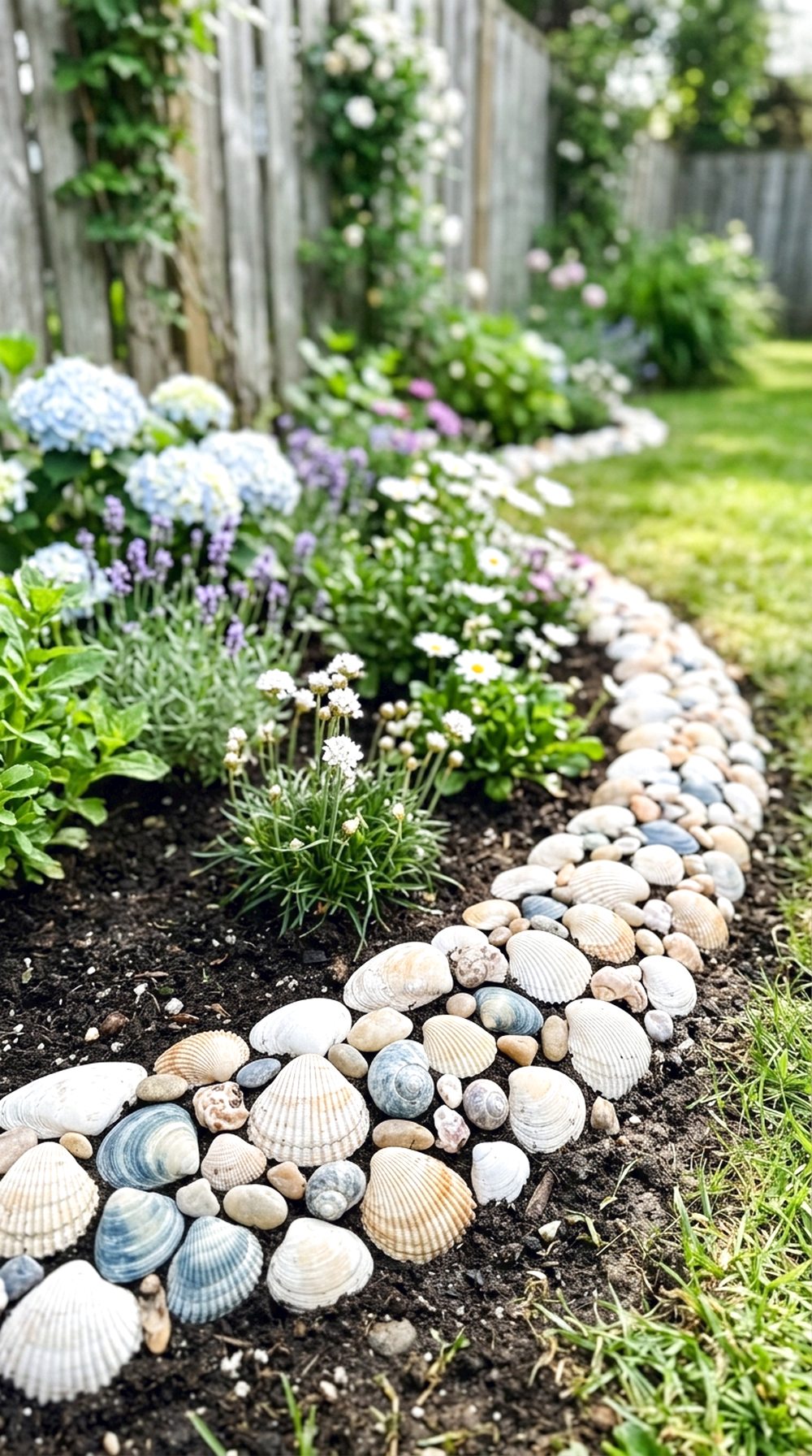 Seashell Garden Border