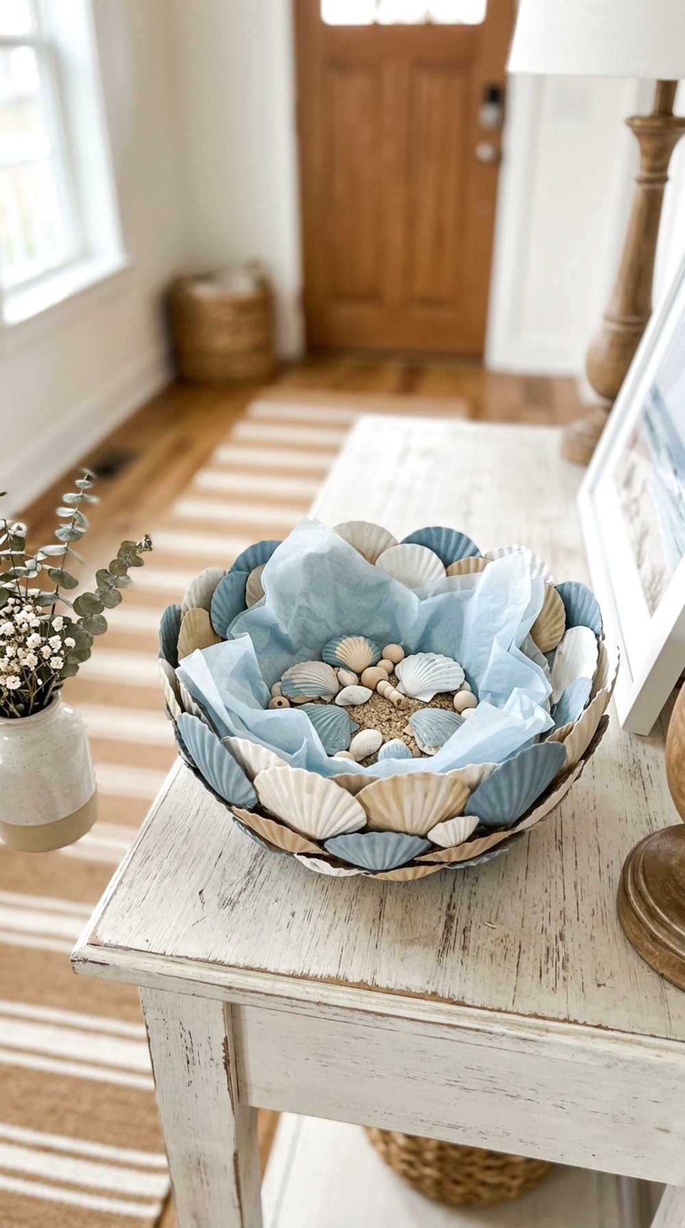 Seashell Paper Bowl Display