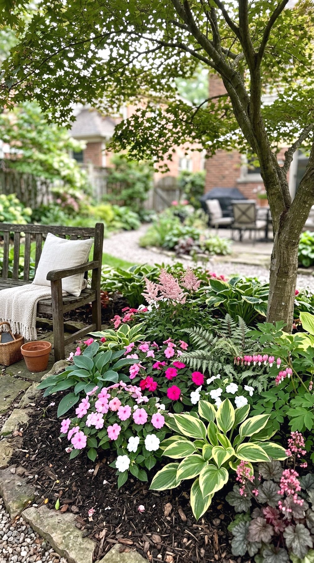 Shade-Loving Flower Border