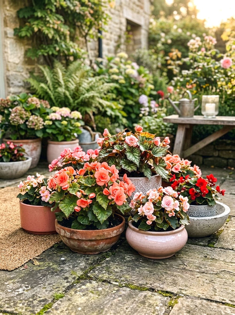 Shallow Begonia Pot Grouping