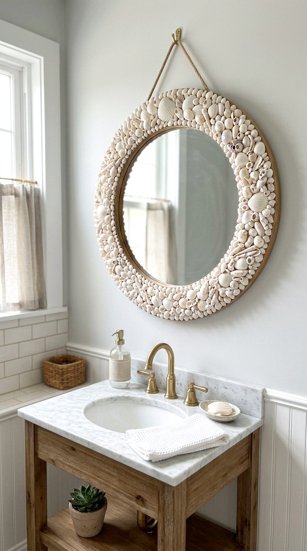 Shell Framed Mirror