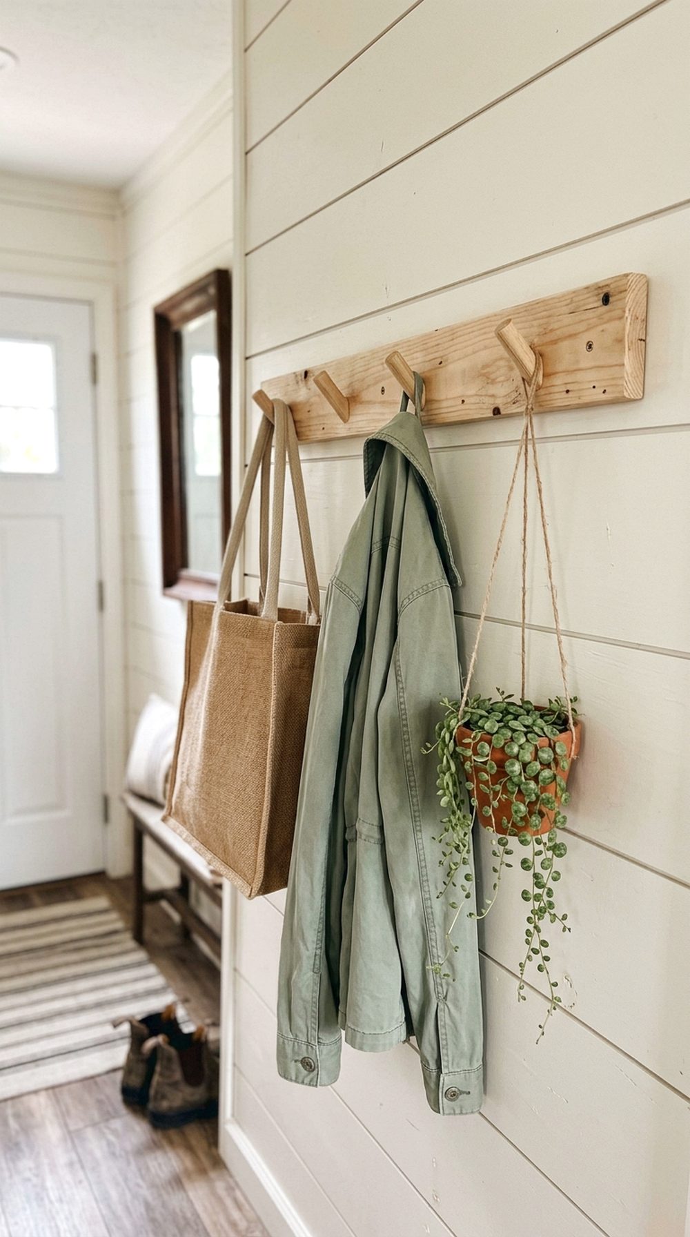 Slim Entryway Hook Rail