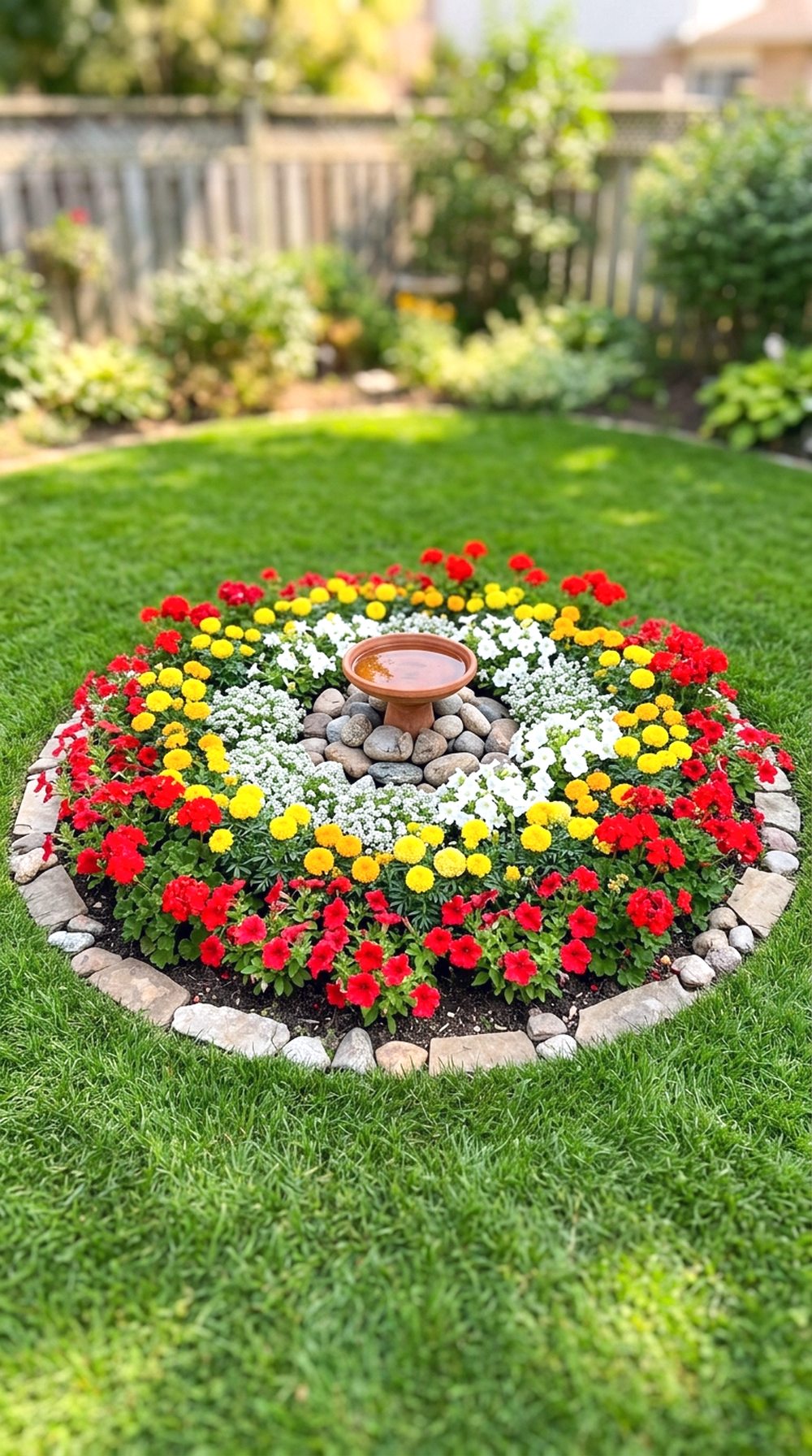 Small Round Island Flower Bed