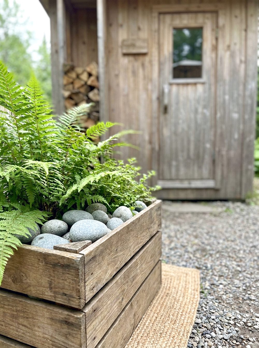 Small Sauna Plant Corner