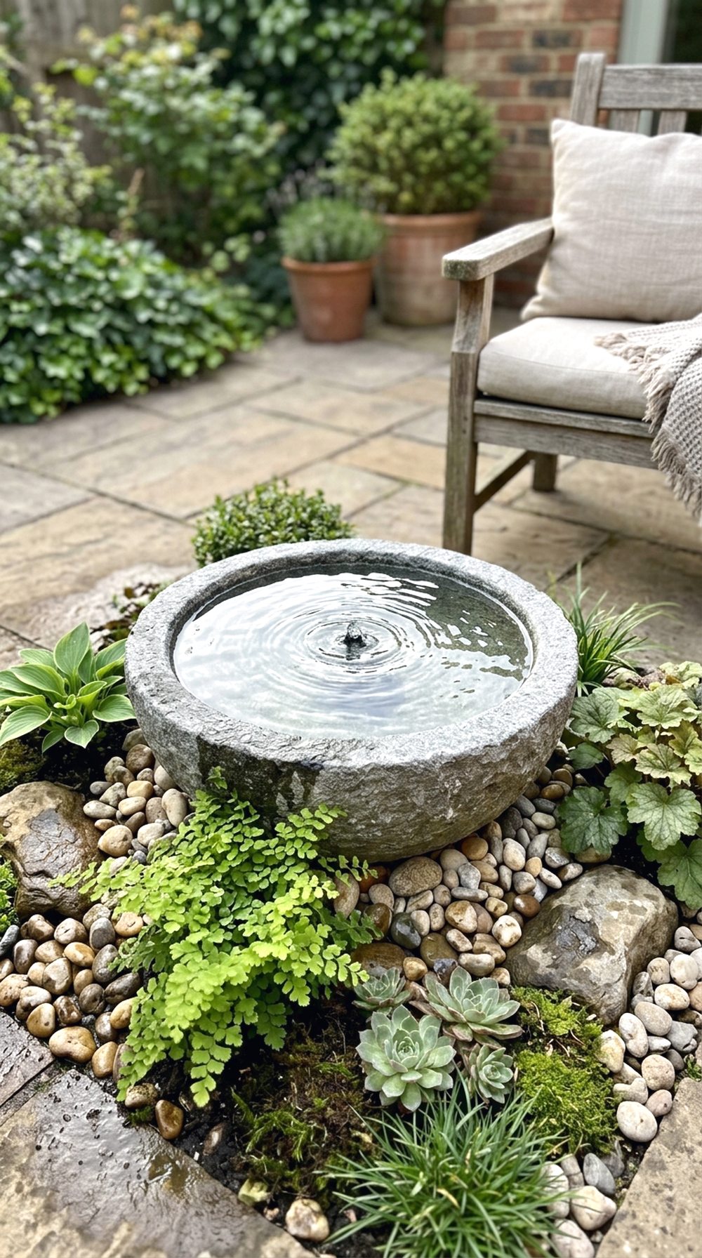 Small Water Feature Patio Garden