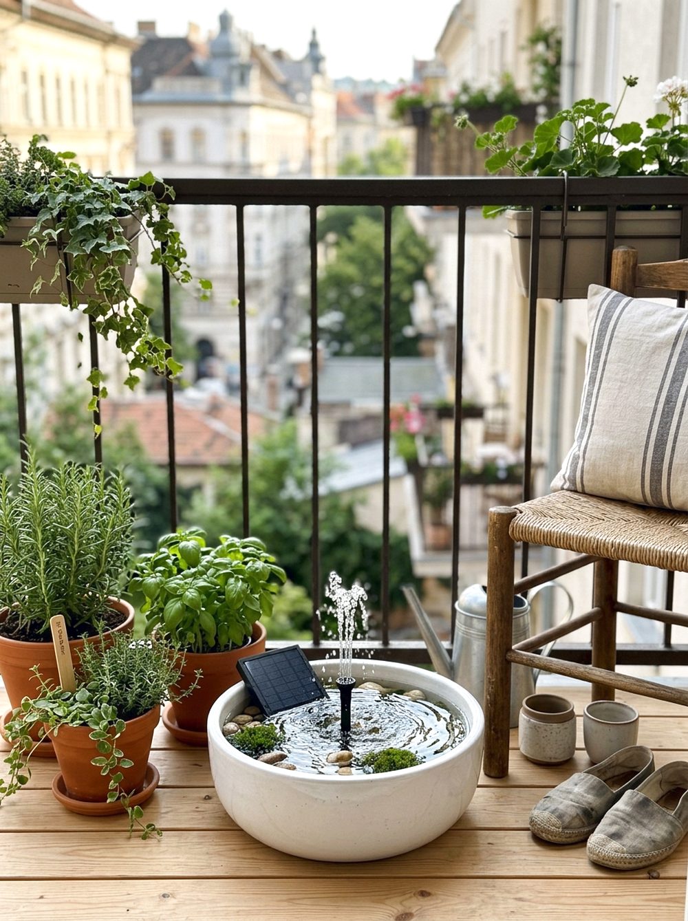 Solar Fountain for Balcony