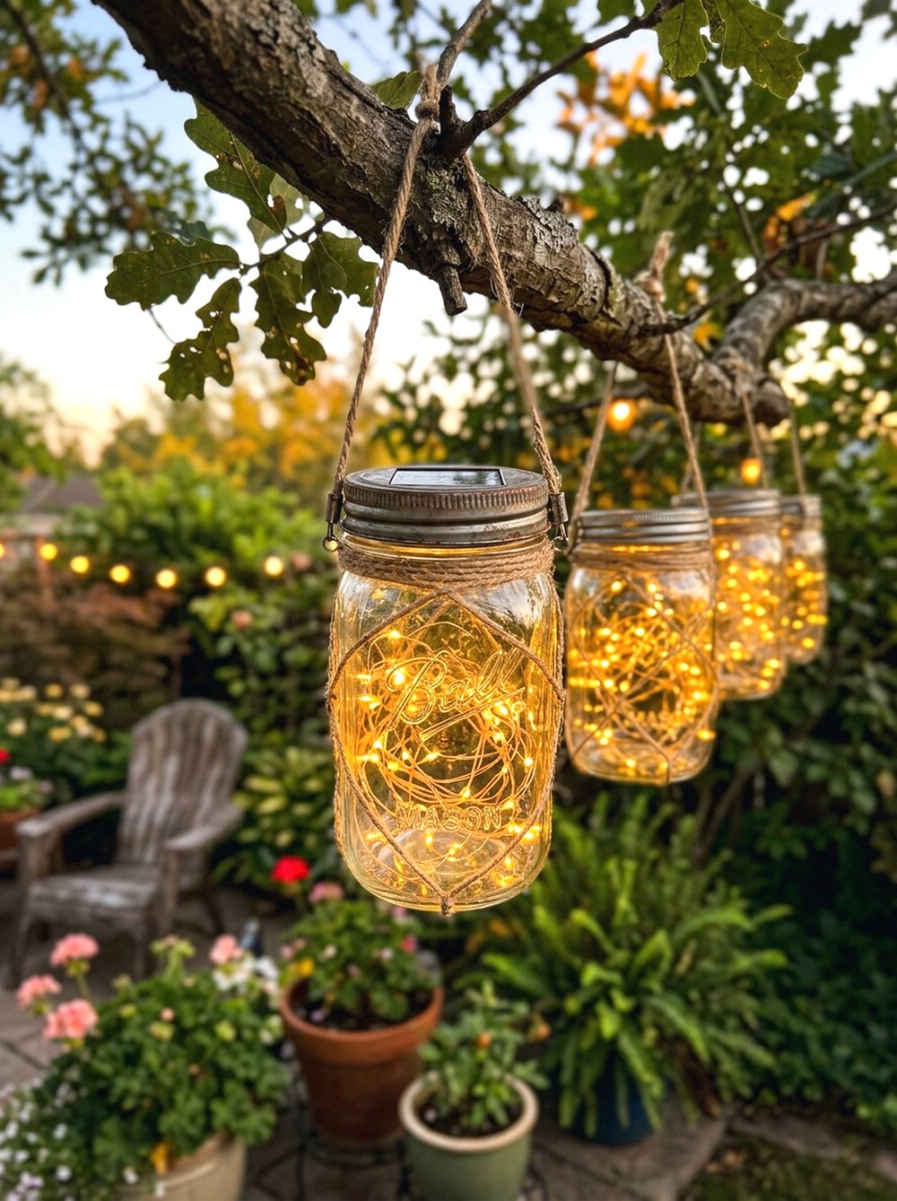 Solar Lantern Jar Lights