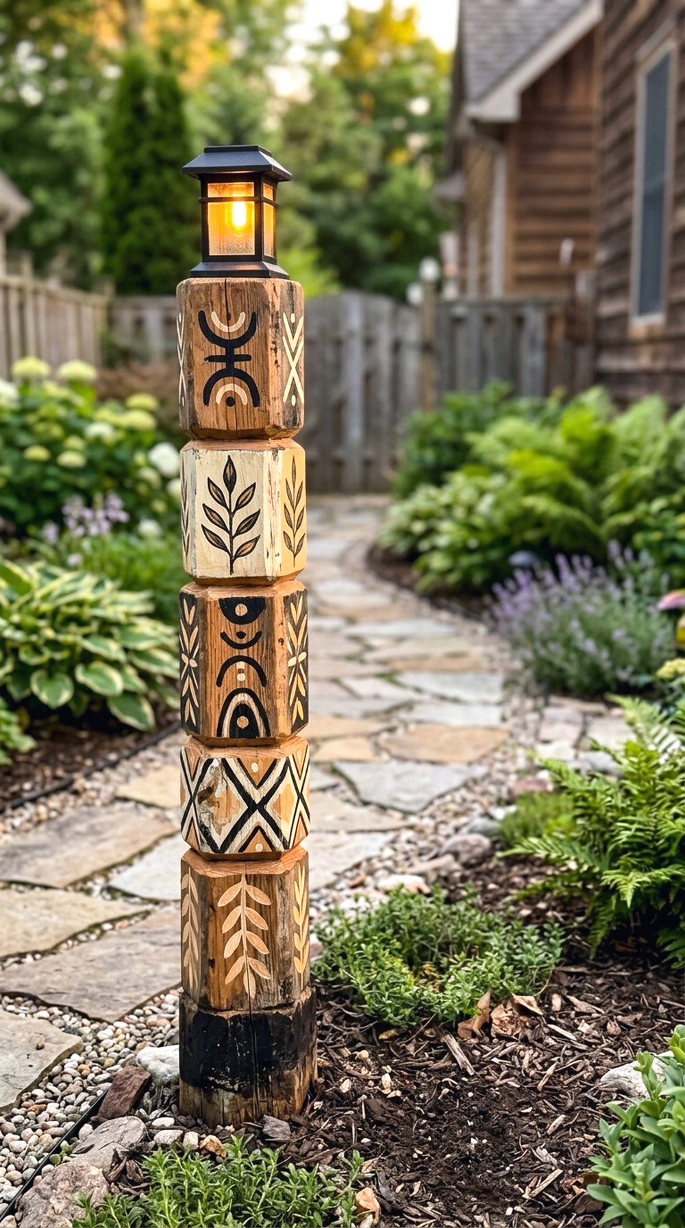 Solar Light Garden Totem