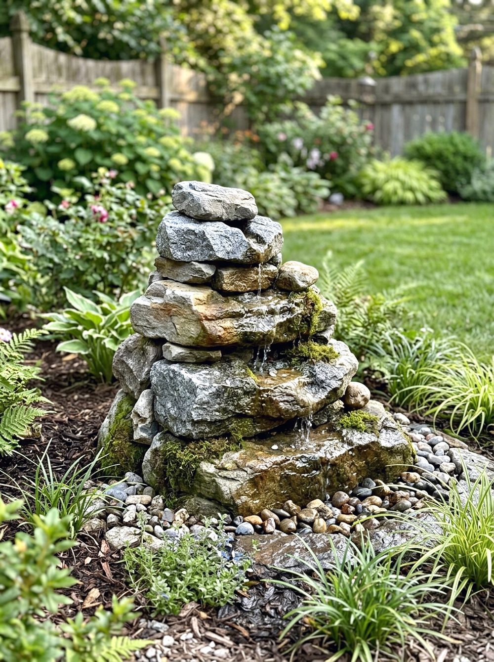 Solar Rock Fountain